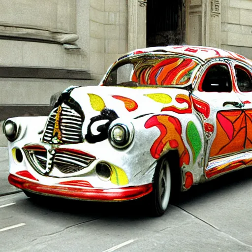 Prompt: picasso car