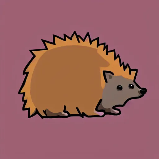 Prompt: a hedgehog made of lava