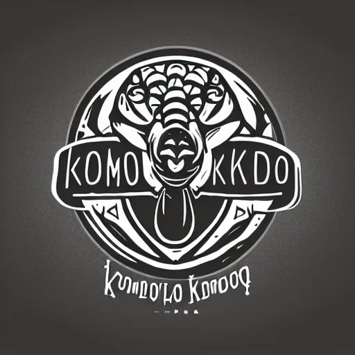 Image similar to logo for a company called komodo, Line art, graphic design, vector, illustrator