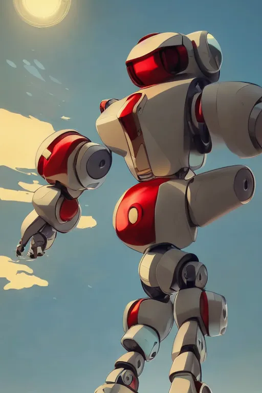 Image similar to metabots medabots medarotto medarot robot minimalist comics, behance hd by jesper ejsing, by rhads, makoto shinkai and lois van baarle, ilya kuvshinov, rossdraws global illumination ray tracing hdr radiating a glowing aura