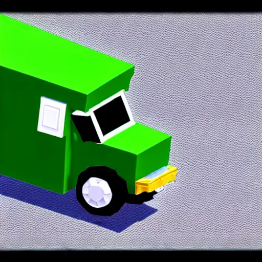 Image similar to breaking bad winnebago driving minigame, nintendo 6 4 screenshot, low poly, aliased