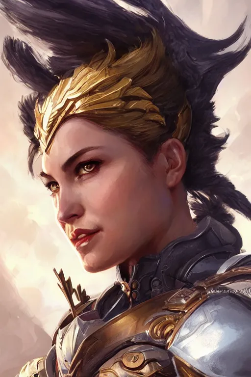 Image similar to amazon valkyrie athena, d & d, fantasy, portrait, highly detailed, headshot, digital painting, trending on artstation, concept art, sharp focus, illustration, art by artgerm and greg rutkowski and magali villeneuve