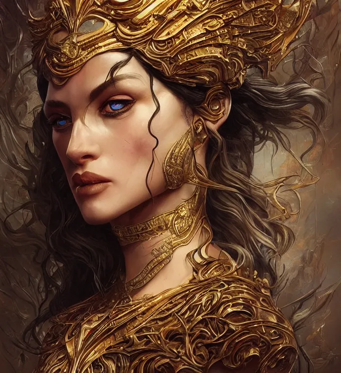 Image similar to unreal engine render + a goddess, smooth, coherent, high detailed, by Karol Bak, featured on artstation, instagram HD, unreal engine