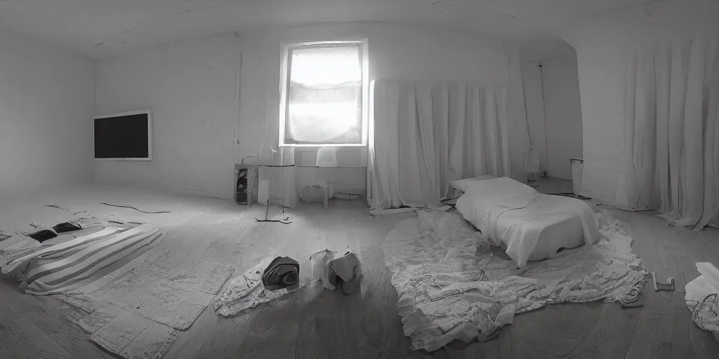 Image similar to weird perspective room
