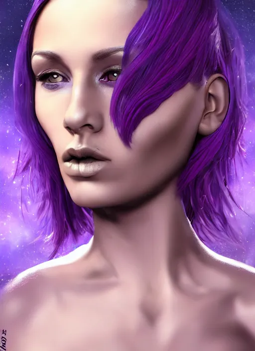 Prompt: photorealistic space pilot 3 0 0 0 cyclope beautiful female with purple hair portrait photography feroflex photorealistic studio lighting ektachrome detailed intricate face details, ultradetails, beautiful face, realistic shaded perfect face, extremely fine details