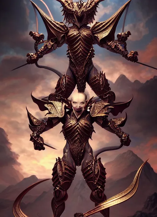 Image similar to athletic and muscular humanoid dragon race!!!! draconian!! intricate ornate iridescent scale armor!! character concept art, sharp focus, octane render! unreal engine 5! highly rendered!! trending on artstation!! detailed linework!! illustration by artgerm, wlop, and chie yoshii