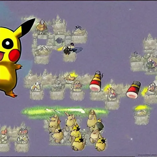 Image similar to pikachu as a boss on Dark Souls (videogame)