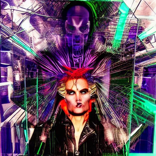 Prompt: warlock architect cyberpunk realism, hypnotic, photo realism, style of david lachapelle, 3 5 mm