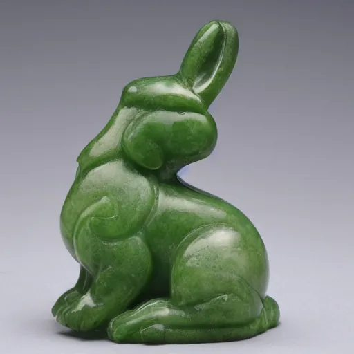 Image similar to elaborate jade statue of a rabbit - h 8 3 2