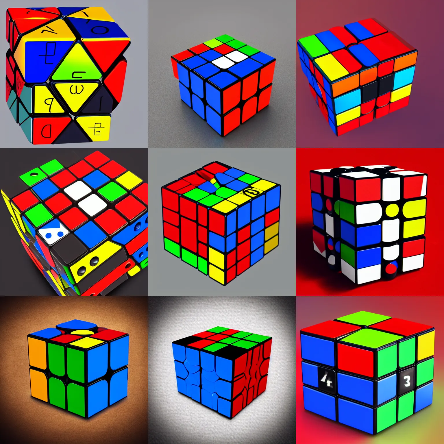 Prompt: a solvable rubik's cube, artstation, 4 k,