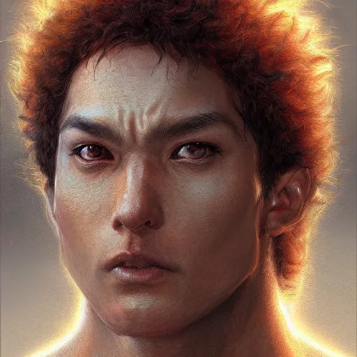 Image similar to baki as a realistic fantasy d & d character, close - up portrait art by donato giancola and greg rutkowski, realistic face, digital art, trending on artstation