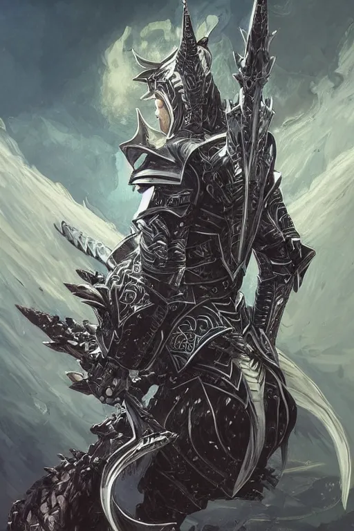 Prompt: Fantasy knight wearing an intricate azure wolf themed full plated armor, moonlit, HD, illustration, epic, D&D, fantasy, intricate, elegant, highly detailed, digital painting, artstation, concept art, smooth, sharp focus, illustration, art by artgerm and greg rutkowski and alphonse mucha, monster hunter illustrations art book