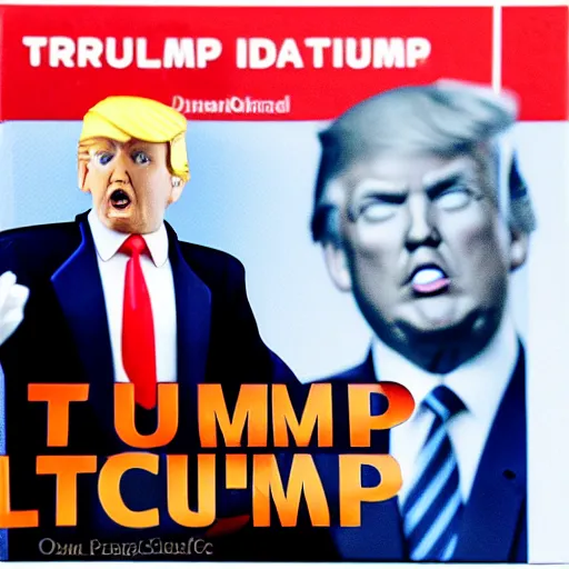 Image similar to donald trump action figure in original packaging