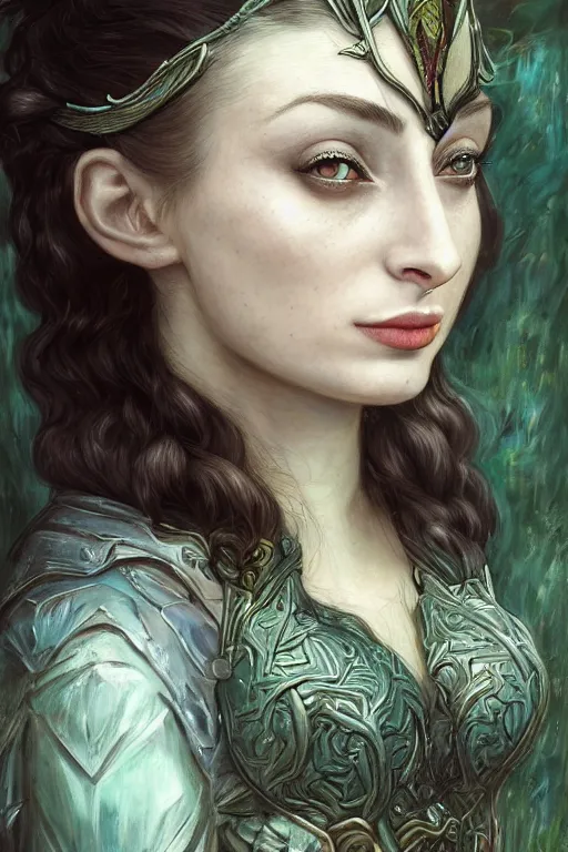 Prompt: A fantasy comic book style portrait painting of, hybrid, Oona Chaplin, Sophie Turner, as an Atlantean, Reptilian Warrior, Mystical Valkyrie, François Boucher, Oil Painting, unreal 5, DAZ, hyperrealistic, octane render, Regal, Refined, Detailed Digital Art, RPG portrait, Michael Cheval, William-Adolphe Bouguereau, Walt Disney (1937), Steampunk, dynamic lighting, Highly Detailed, Cinematic Lighting, Unreal Engine, 8k, HD