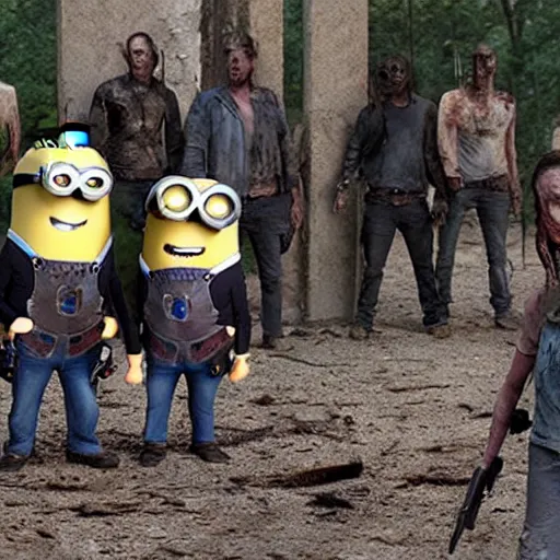 Image similar to minions in the Walking Dead