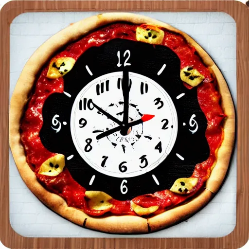 Image similar to pizza clock