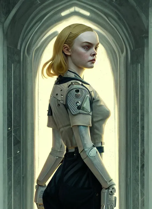 Prompt: symmetry!! portrait of elle fanning in fallout 3, horror, fashion, dark!! intricate, elegant, highly detailed, digital painting, artstation, concept art, smooth, sharp focus, illustration, art by artgerm and greg rutkowski and alphonse mucha