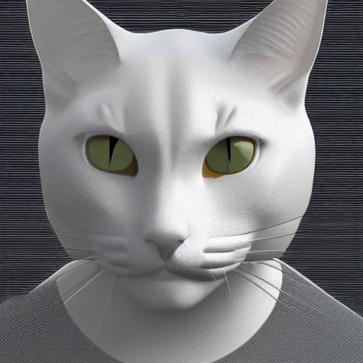 a humanoid cat wearing a scientist white coat, digital, Stable Diffusion