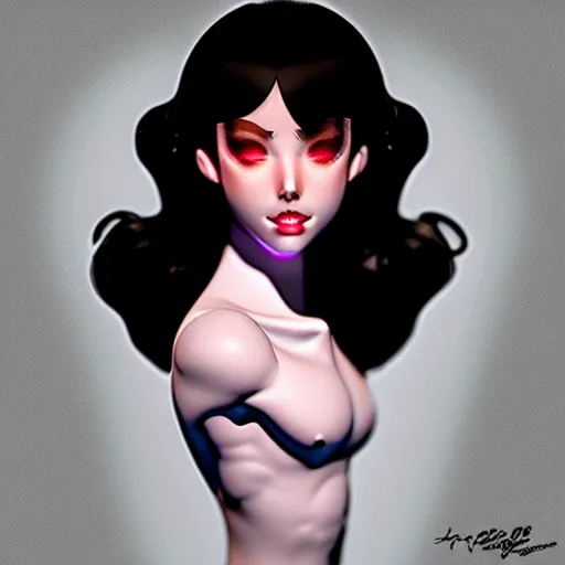 Image similar to in a dark studio room with Opal gemstone, in the style of artgerm.