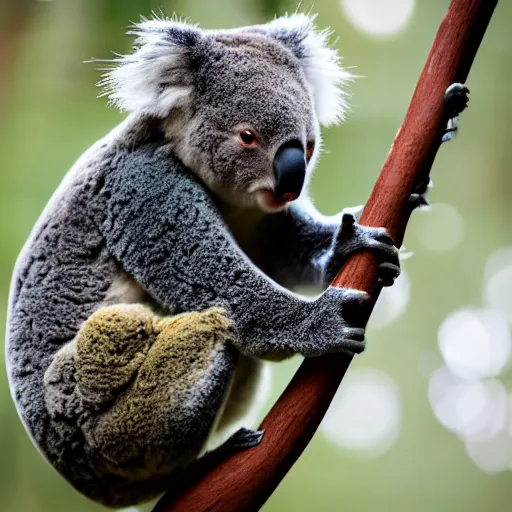 Prompt: koala wearing ninja - yoroi, beautiful award winning professional creature profile photography