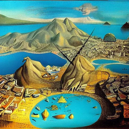 Prompt: rio de janeiro by salvador dali