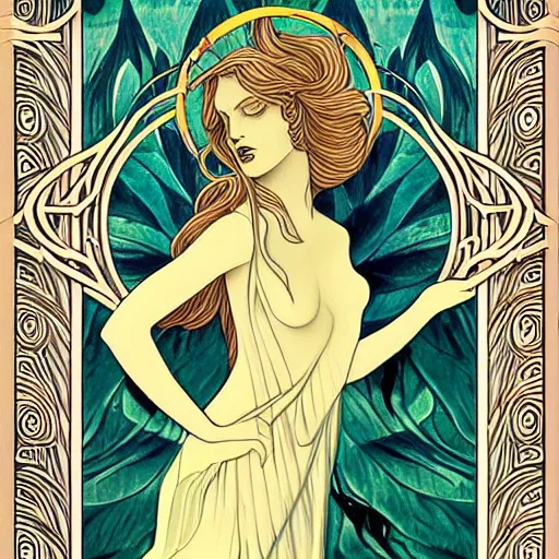 ethereal, numinous goddess of the forest draped in | Stable Diffusion ...