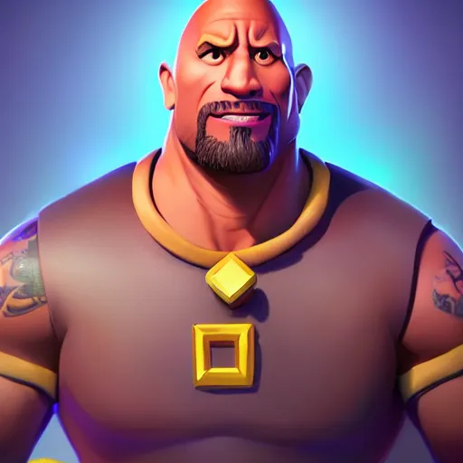 Prompt: Dwayne Johnson as a Clash Royale character, mattepainting concept Blizzard pixar maya engine on stylized background splash comics global illumination lighting artstation lois van baarle, ilya kuvshinov, rossdraws