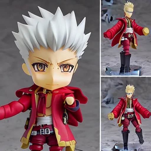 Image similar to vash the stampede, anime figure, nendoroid, studio photograph