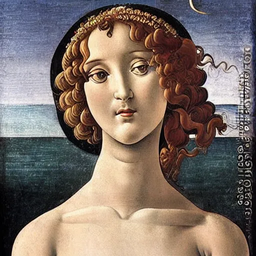 Prompt: Botticelli's Venus except she's Black