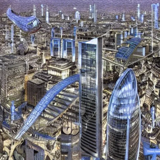 Image similar to london in the year 2 0 7 0