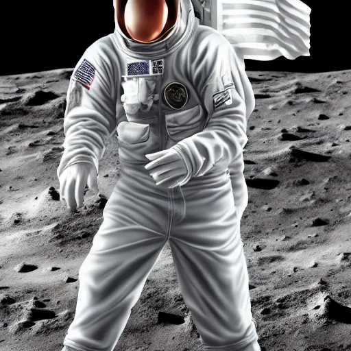 Image similar to eminem, on the moon, trending on artstation, anime style 4 k