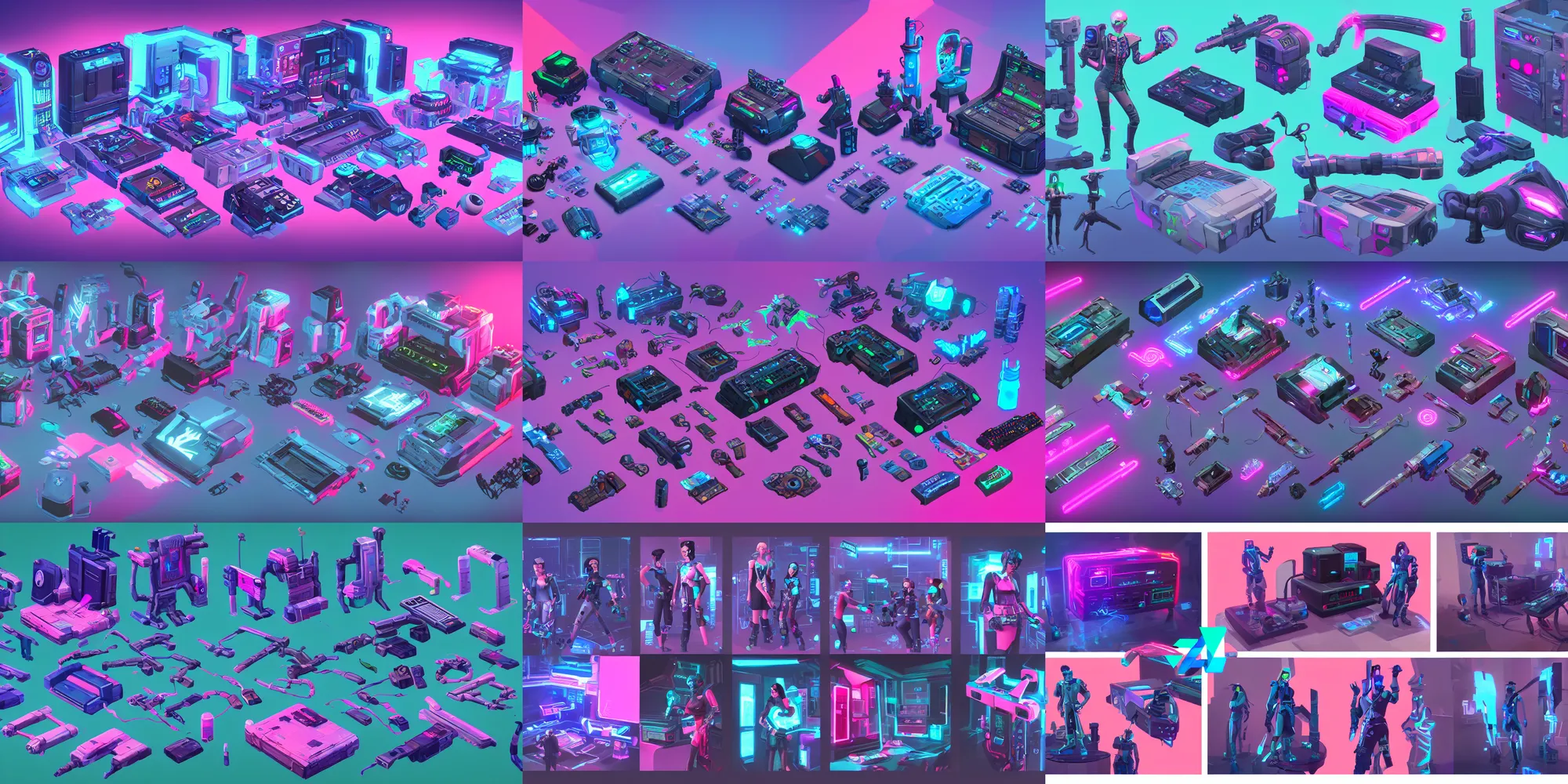 Prompt: game asset of the sims cyberpunk audio equipments, in gouache detailed paintings, props, stylized, 2 d sprites, kitbash, arcane, overwatch, blue and pink color scheme, 8 k, close up