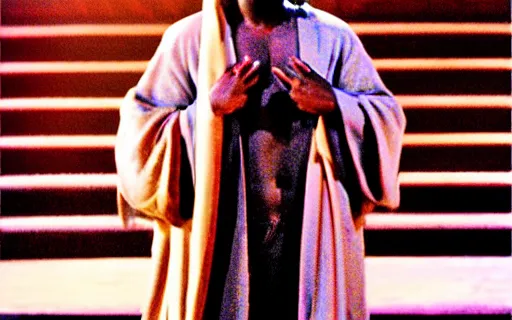 Image similar to kanye west as jesus christ in jesus christ superstar (1973)