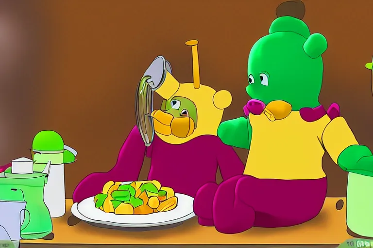 Prompt: wikihow to prepare a 5 course teletubby feast