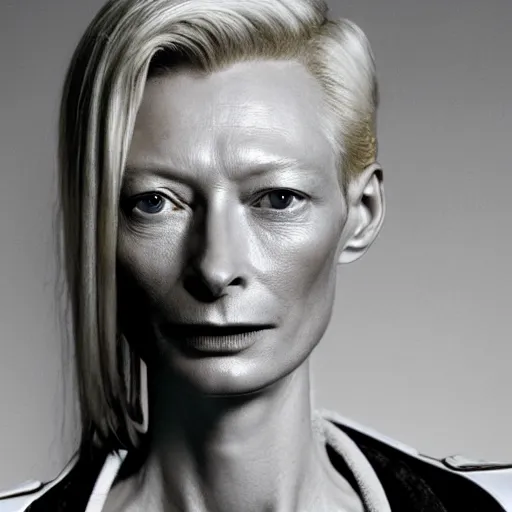 Prompt: tilda swinton as captain kirk