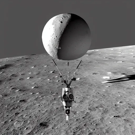 Image similar to leonardo da vinci himself landing on the moon, photorealistic, unreal engine 5