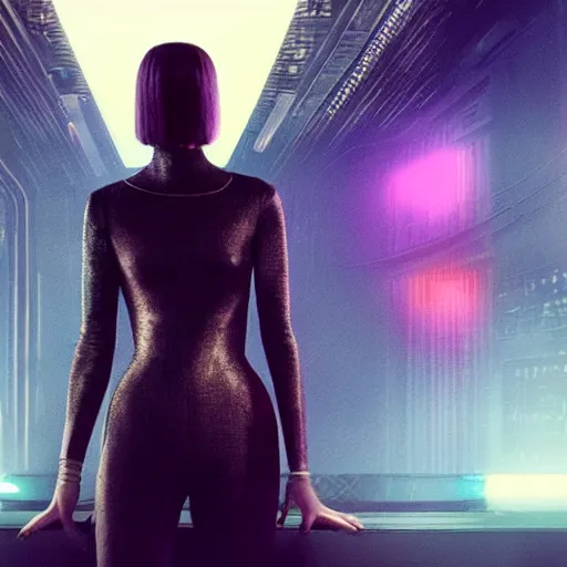 Prompt: female hologram from blade runner 2 0 4 9, neo noire