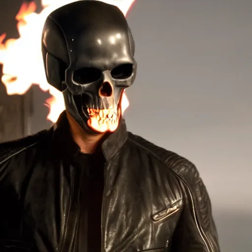 Image similar to Keanu reeves as ghost rider 4K detail