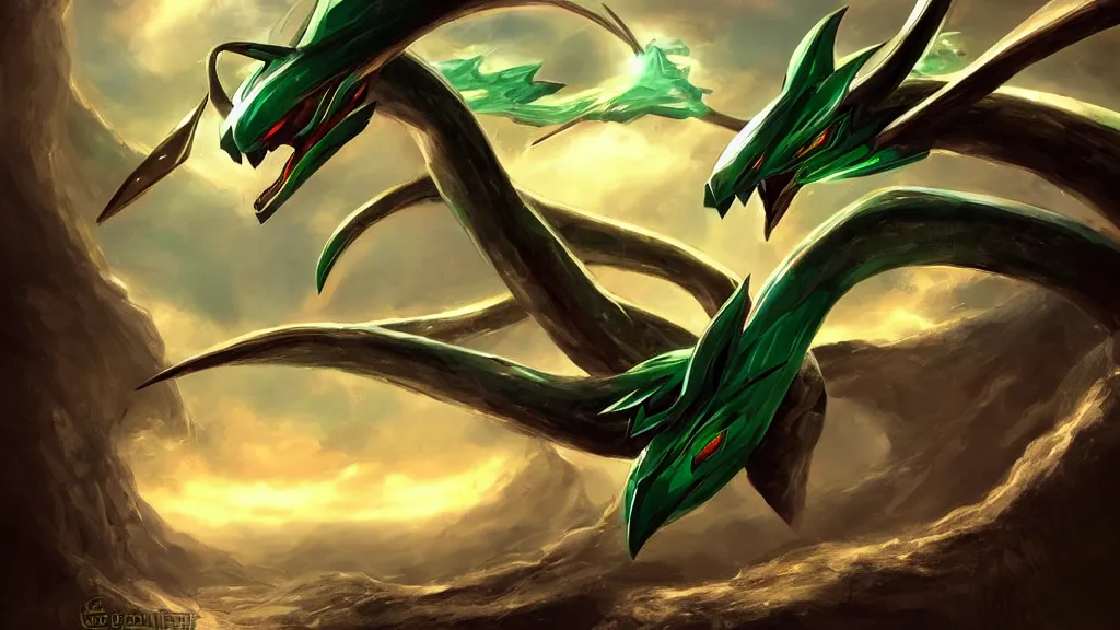 Prompt: Rayquaza, fantasy artwork, award winning, beautiful scenery, artstation