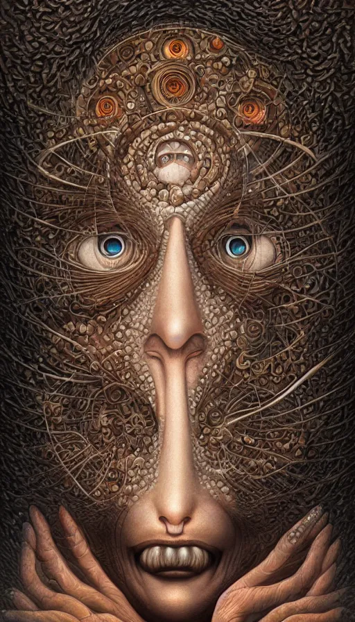 Prompt: portrait of a digital shaman, by naoto hattori