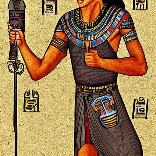 Image similar to harry potter as an egyptian god, hieroglyph, photorealism