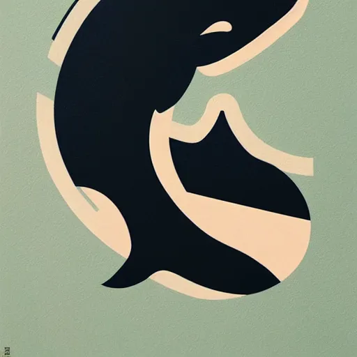 Image similar to Killer Whale profile picture by Sachin Teng, symetrical, logo, geometric shapes background, graffiti, street art:2 by Sachin Teng:4