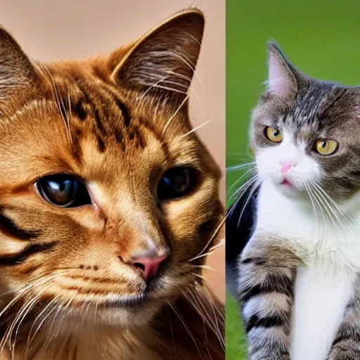 Image similar to an animal that has two heads, one of a cat and one of a dog