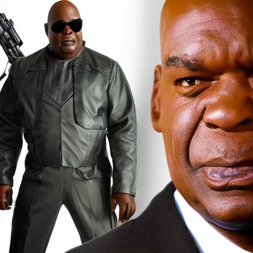 Image similar to huell babineaux as Nick Fury