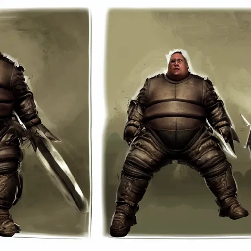 Image similar to morbidly obese Elon musk as a character in Skyrim