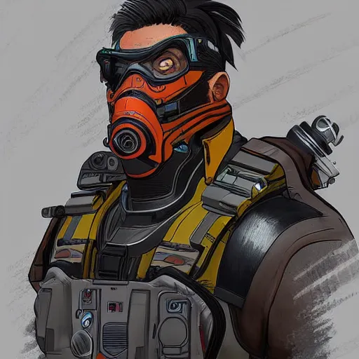 Image similar to bloodhound from apex legends, digital art, character design, masterpiece