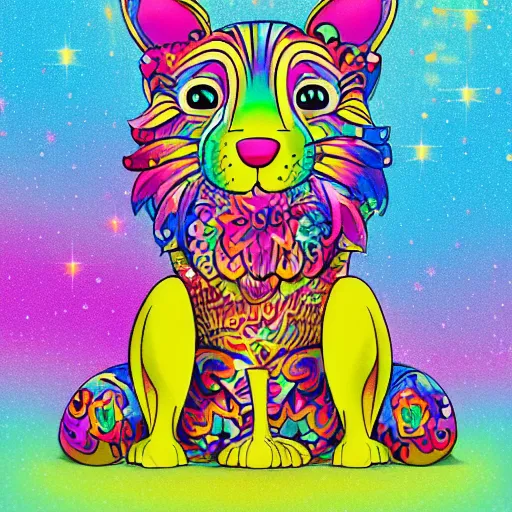 Prompt: Lisa Frank original illustration