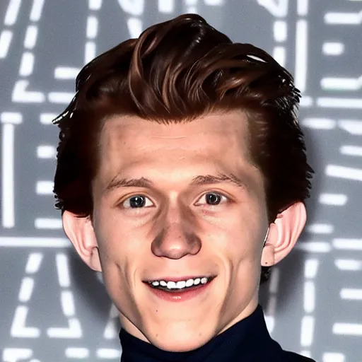 Image similar to tom holland as a willem dafoe