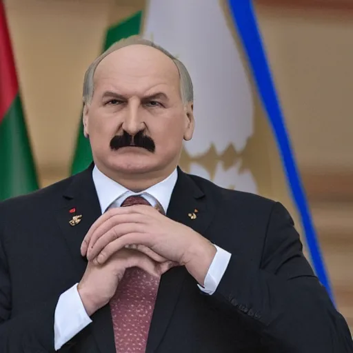 Prompt: Alexander Lukashenko as a supervillain, devilishly holding earth in his hands