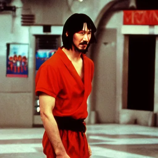 Prompt: Keanu Reeves in Street Fighter 2